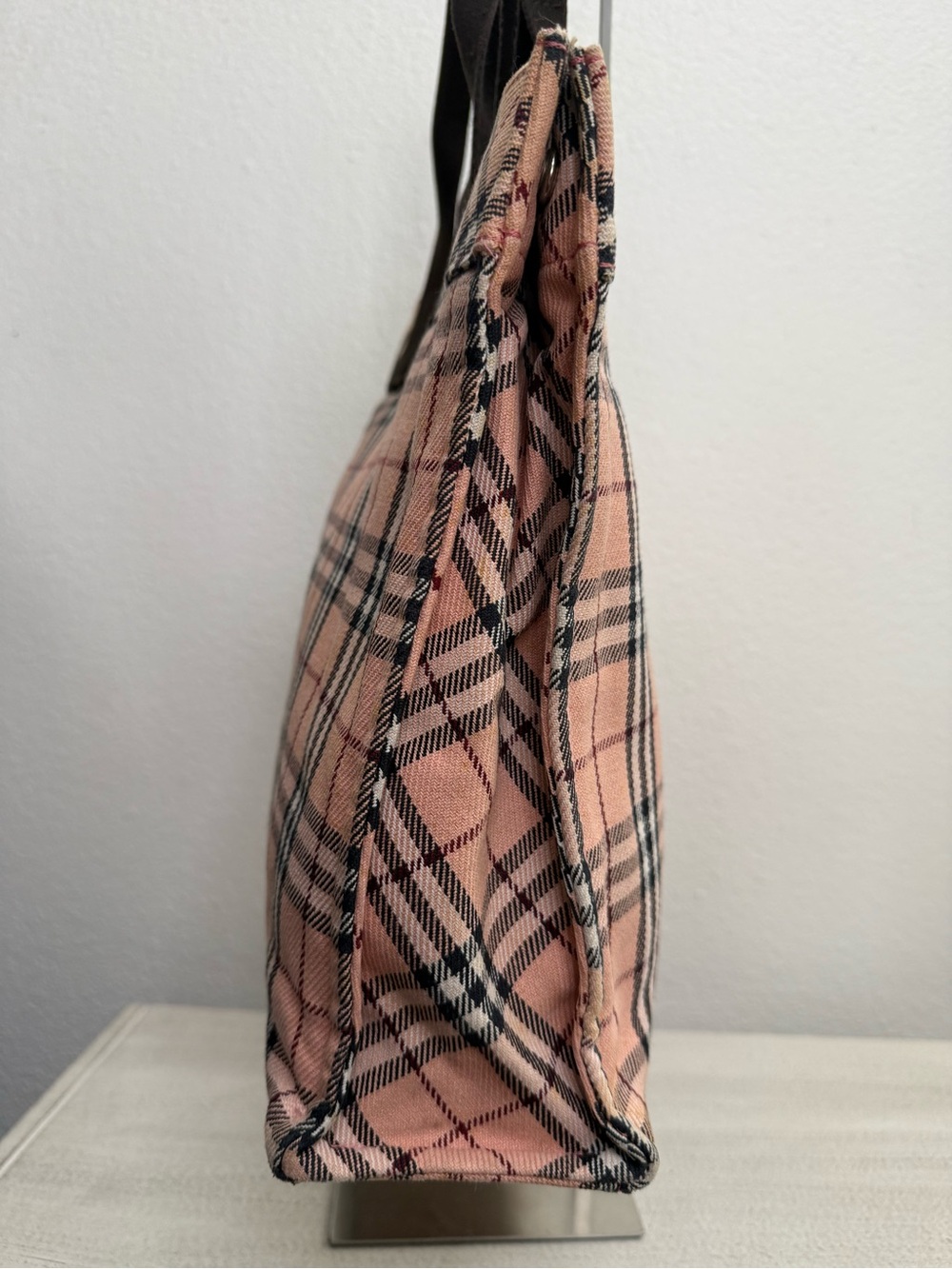 BURBERRY Blue Label Pink Nova Check Tote Bag - Picture 5 of 12